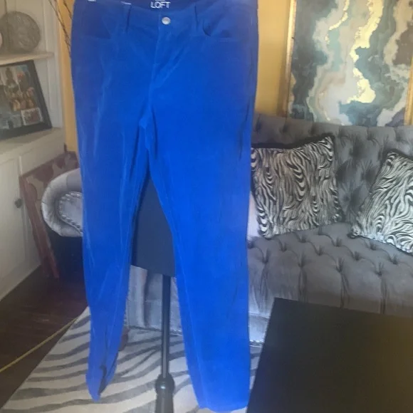 Ann Taylor LOFT super skinny blue corduroy skinny jeans - Picture 9 of 9